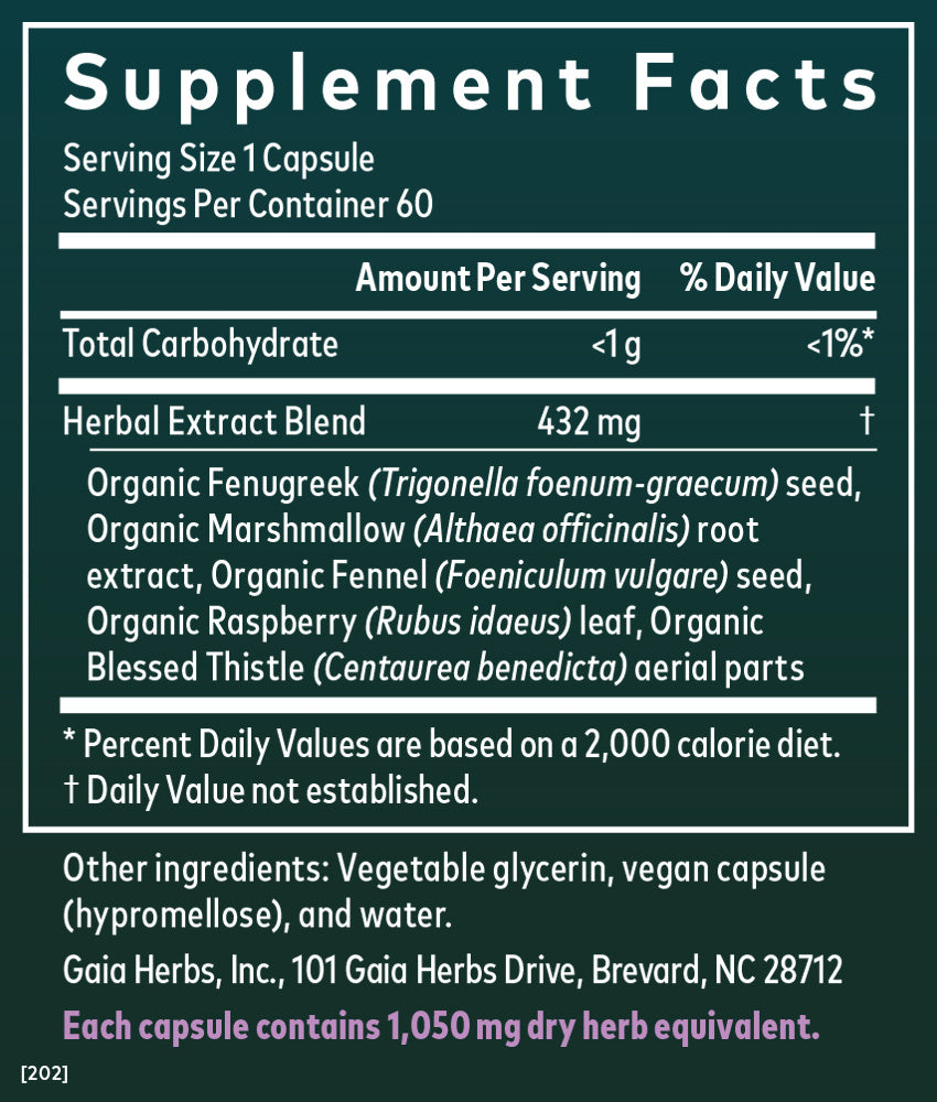 Gaia Herbs Lactation Support 60 Ct