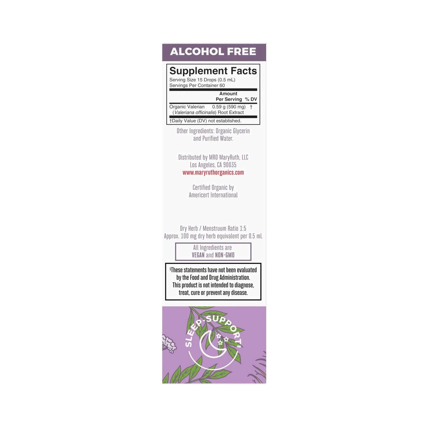 MaryRuth's Organic Valerian Root Liquid Drops