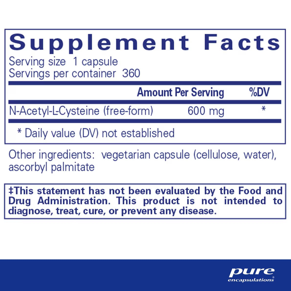 Pure Encapsulations NAC 600 mg