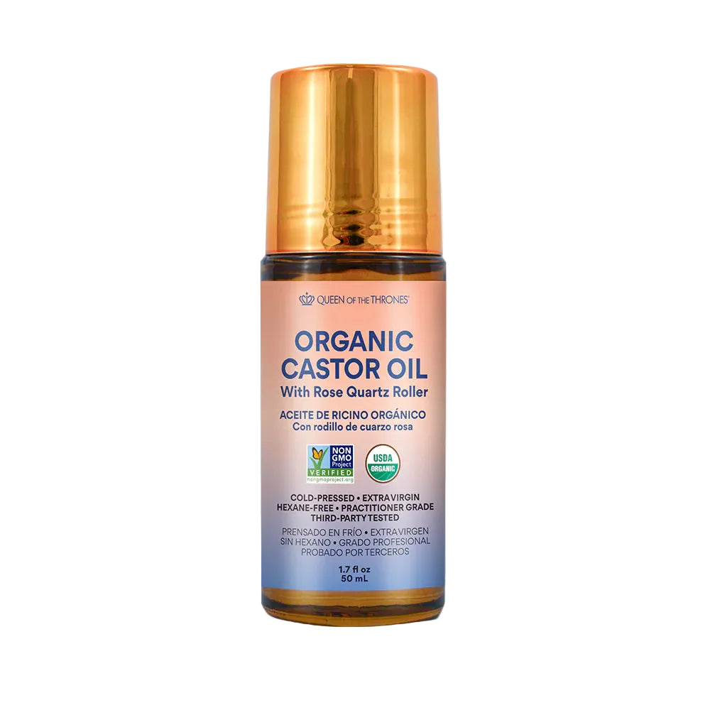 Castor Oil Roll-On With Rose Quartz
