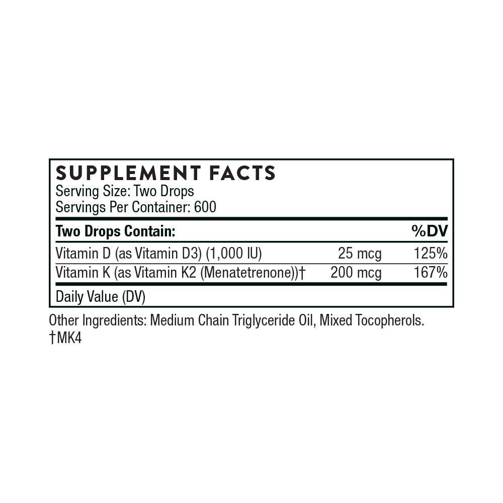 Thorne Vitamin D3 + K2
