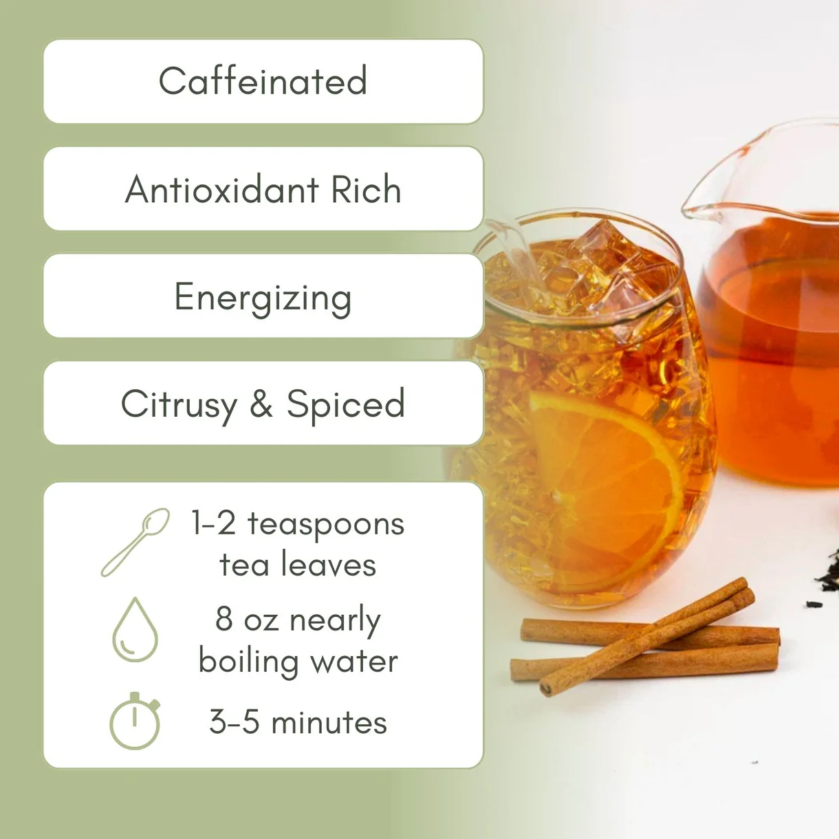 Full Leaf Tea Co Organic Orange Cinnamon Spice