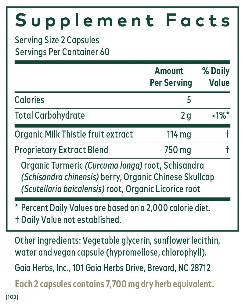 Gaia Herbs Daily Liver PRO - 120 ct