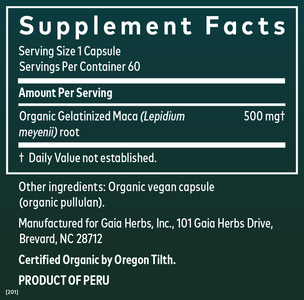 Gaia Herbs Maca Root - 60 ct