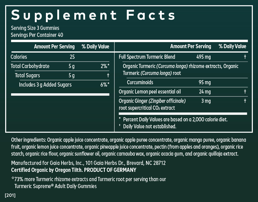 Gaia Herbs Turmeric Supreme Extra Strength Gummies