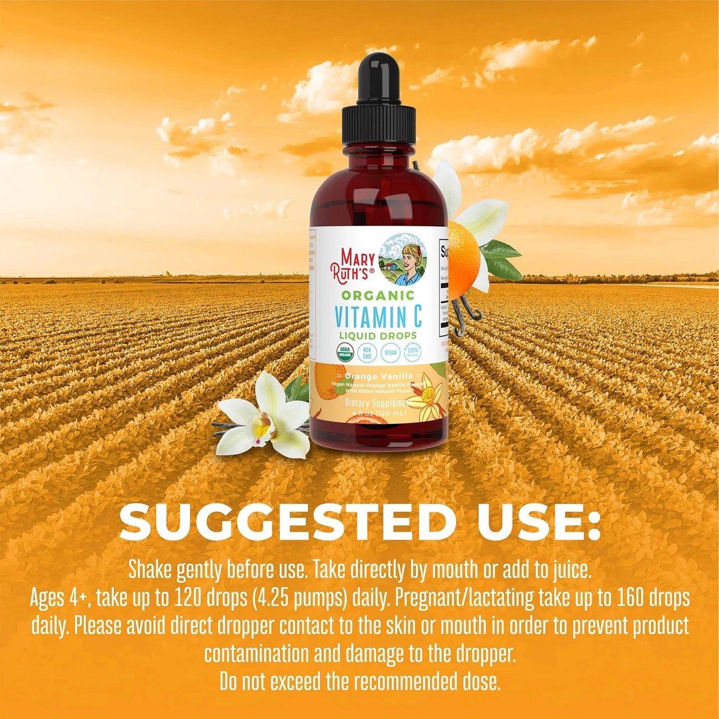 MaryRuth's Organic Vanilla Vitamin C Liquid Drops