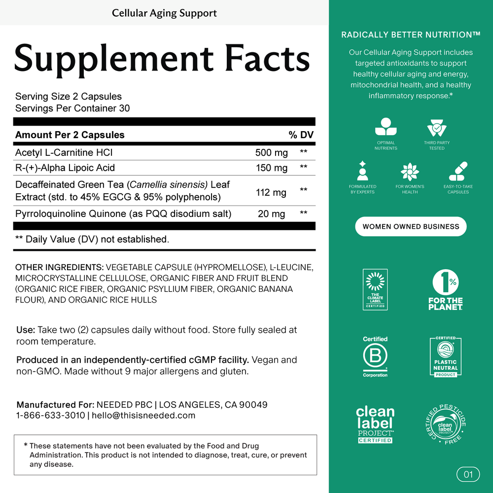 Needed Cellular Aging Support