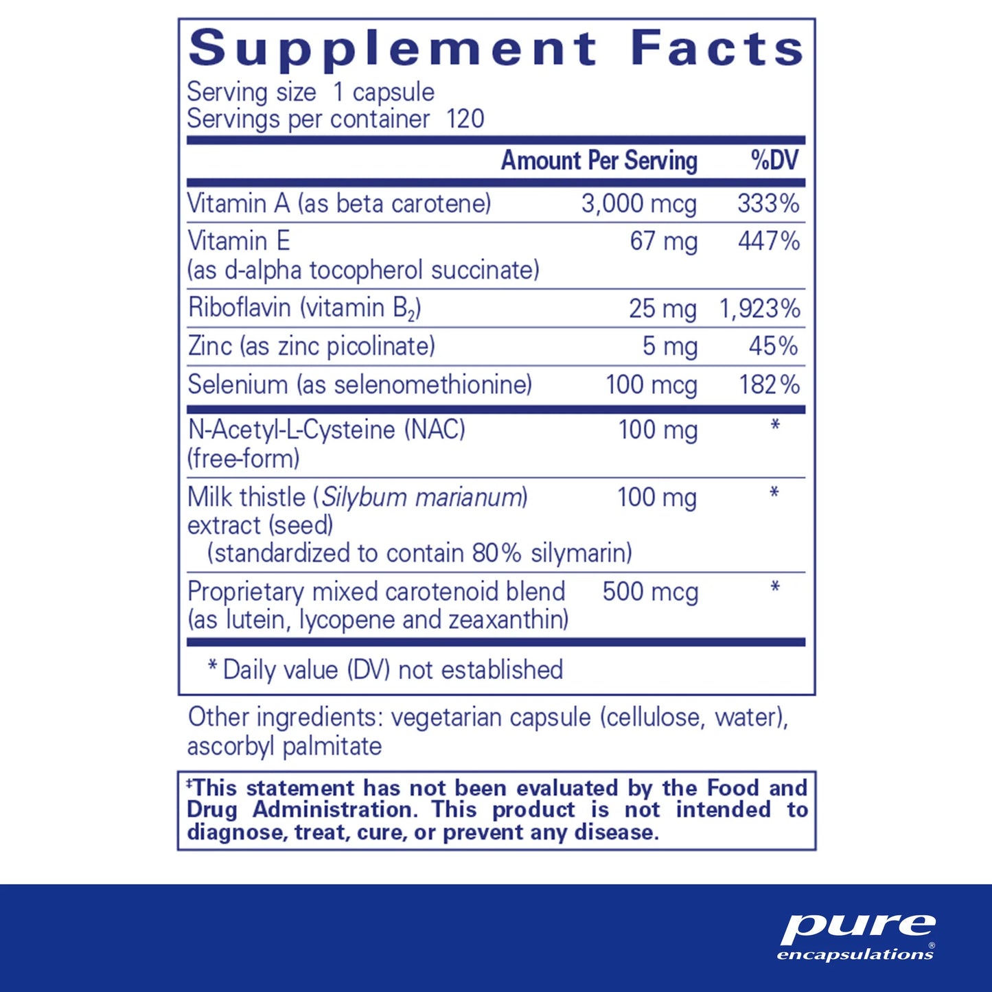 Pure Encapsulation's AntiOxidant Formula