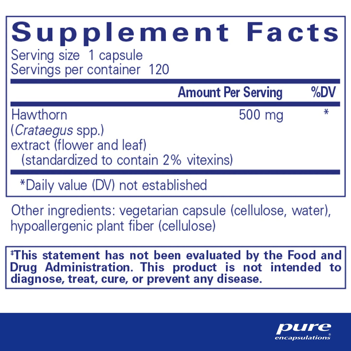 Pure Encapsulations Hawthorn Extract