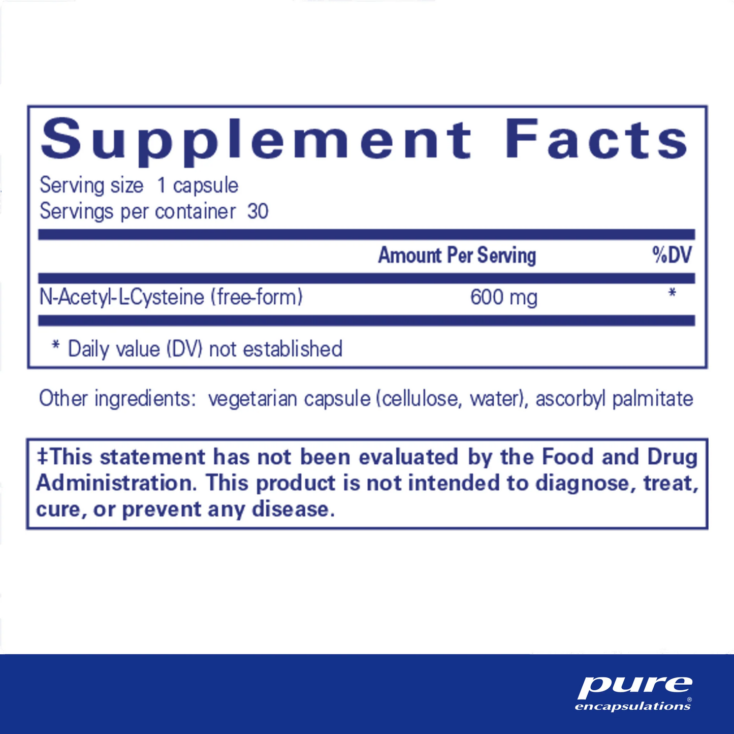 Pure Encapsulations NAC 600 mg