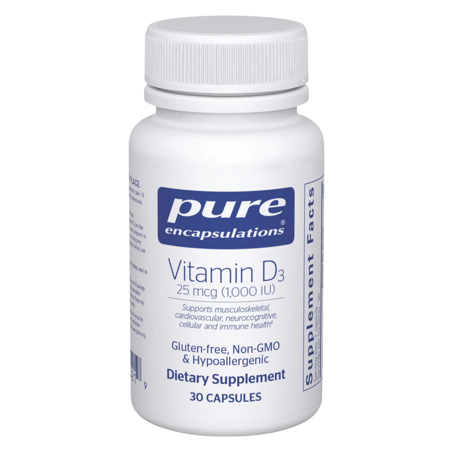 Pure Encapsulations Vitamin D3 25 mcg (1,000 IU)