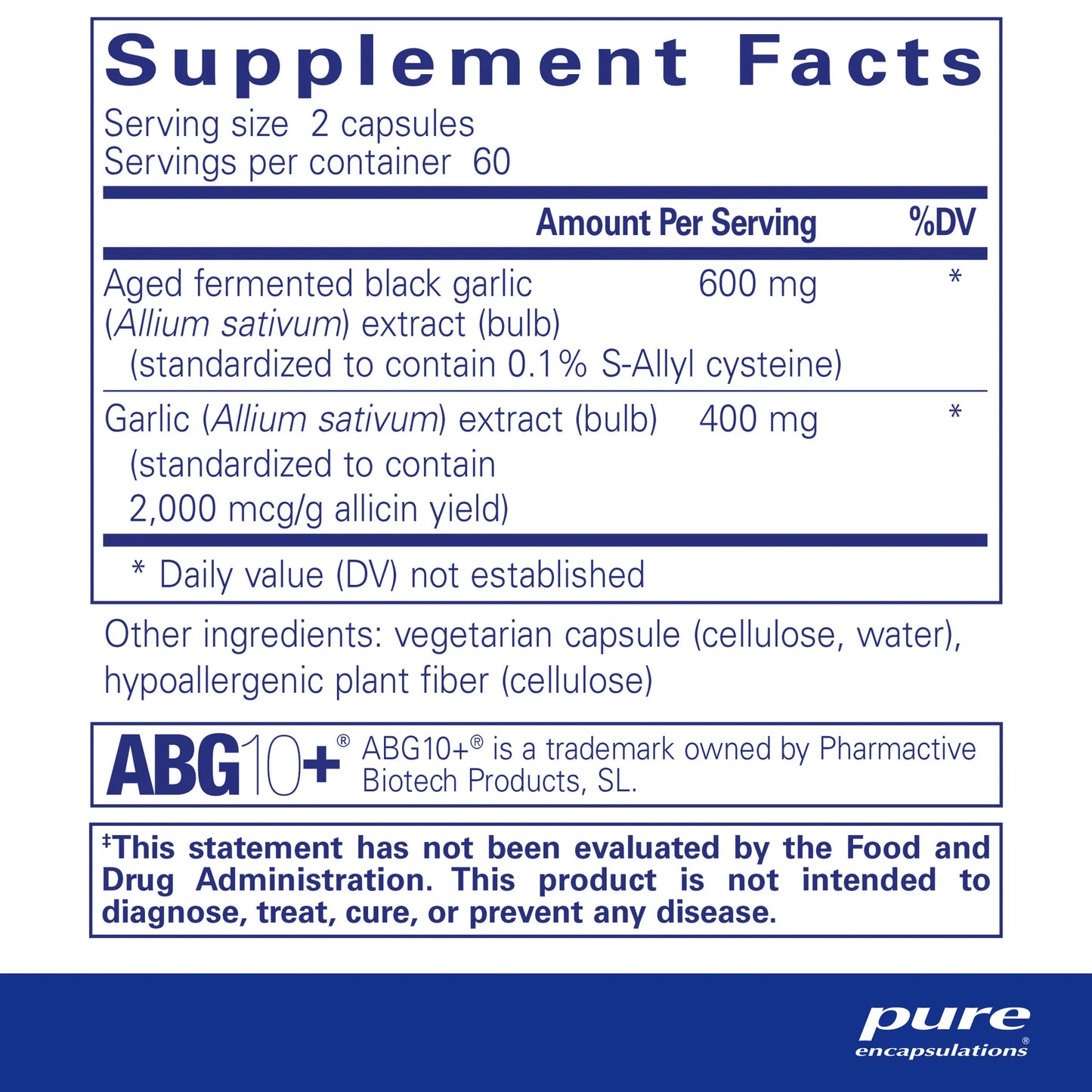 Pure Encapsulations Garlic Complex