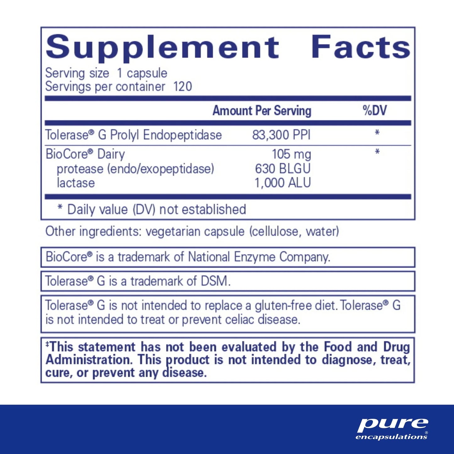 Pure Encapsulations Gluten/Diary Digest