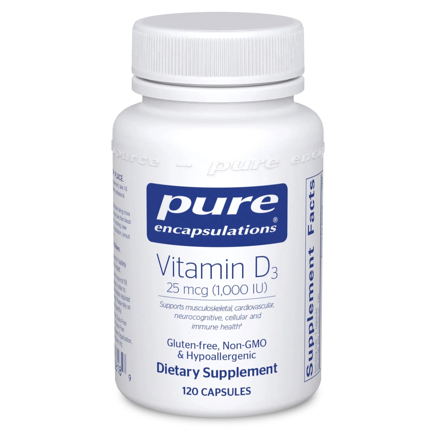 Pure Encapsulations Vitamin D3 25 mcg (1,000 IU)