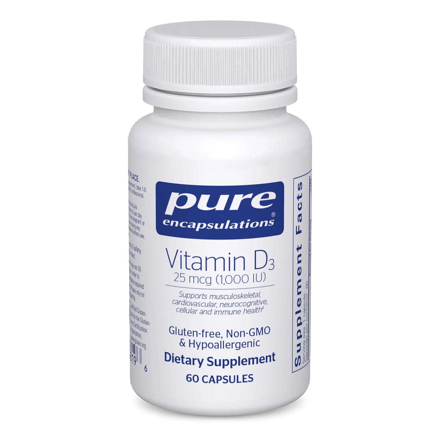 Pure Encapsulations Vitamin D3 25 mcg (1,000 IU)
