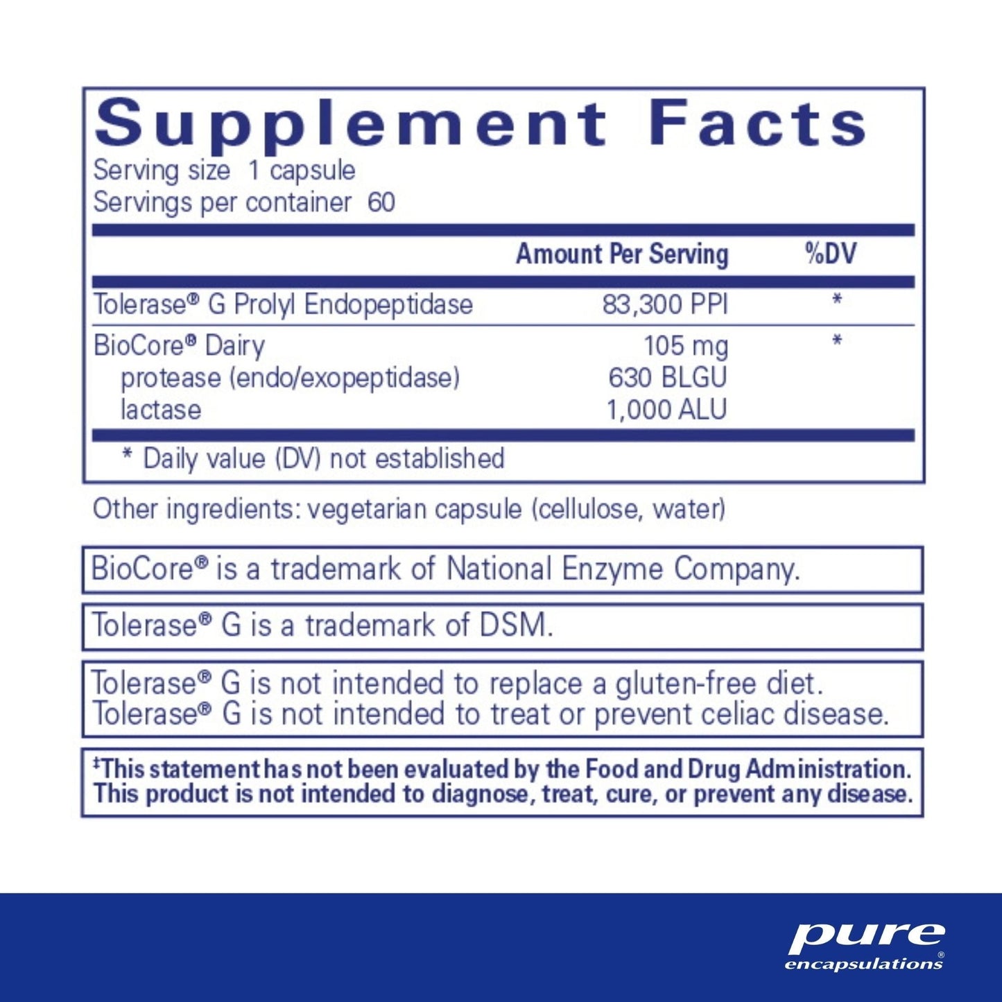 Pure Encapsulations Gluten/Diary Digest