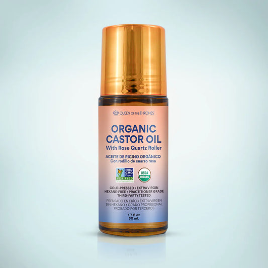 Castor Oil Roll-On With Rose Quartz